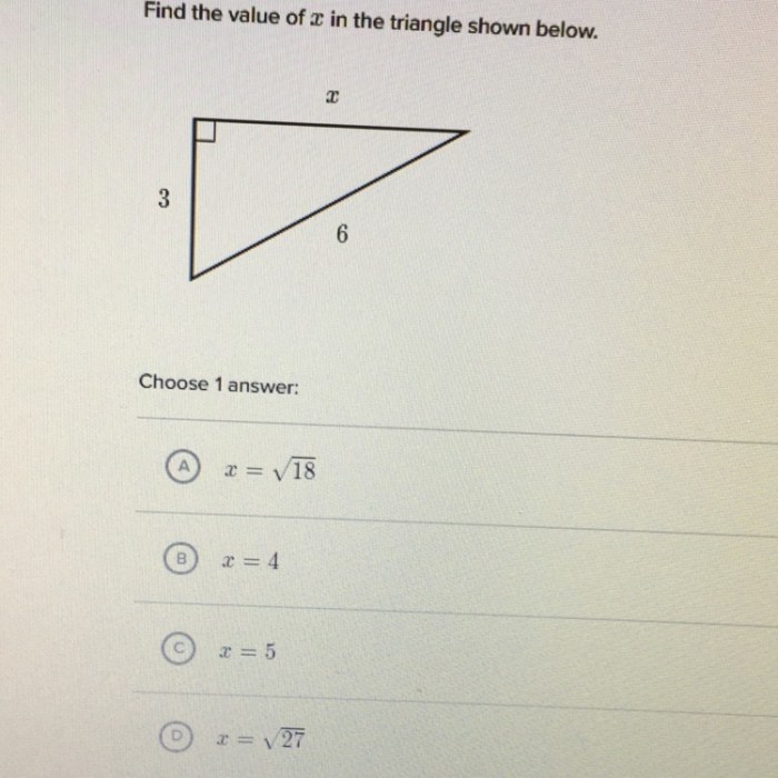 Find the value of xx in the triangle shown below.