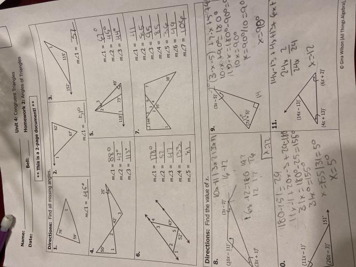 Quiz 4-1 classifying and solving for sides/angles in triangles