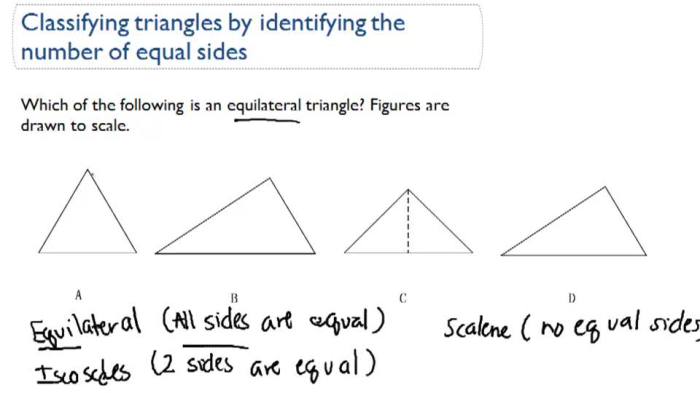 Quiz 4-1 classifying and solving for sides/angles in triangles